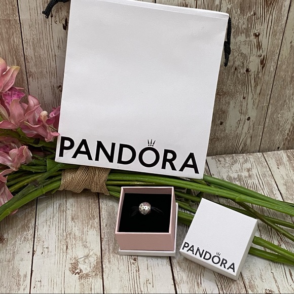 Authentic Pandora Sparkling Jolly Santa Red/Clear CZ Christmas Holiday Charm - Picture 4 of 9